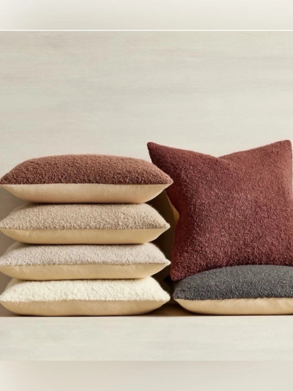 Pottery Barn Pillow Cover Boucle Chocolate Brown 20x20 NWT Cover Only